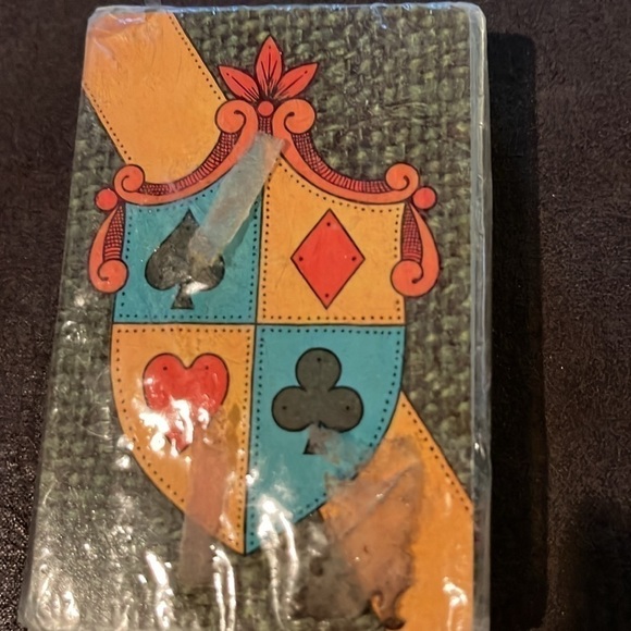 Vintage MCM Double Deck Stardust Nu Vu Playing Cards Sealed Set Green Yellow - Picture 3 of 6